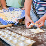 make ravioli with your hands on home-made pasta cooking lesson