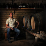 vernaccia wine maker among his barrels