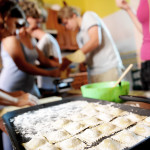 the whole family during home-made pasta cookery lessons