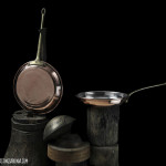 modern styled copper manufactured by Luigi Pitzalis coppersmith in his workshop